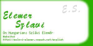 elemer szlavi business card